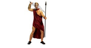 Spartaner mit Umhang